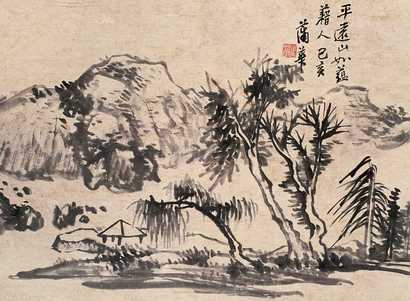 蒲华 己亥（1899）年作 山水 立轴